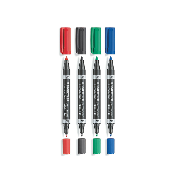 Marcador perman. Staedtler lumocolor doble punta