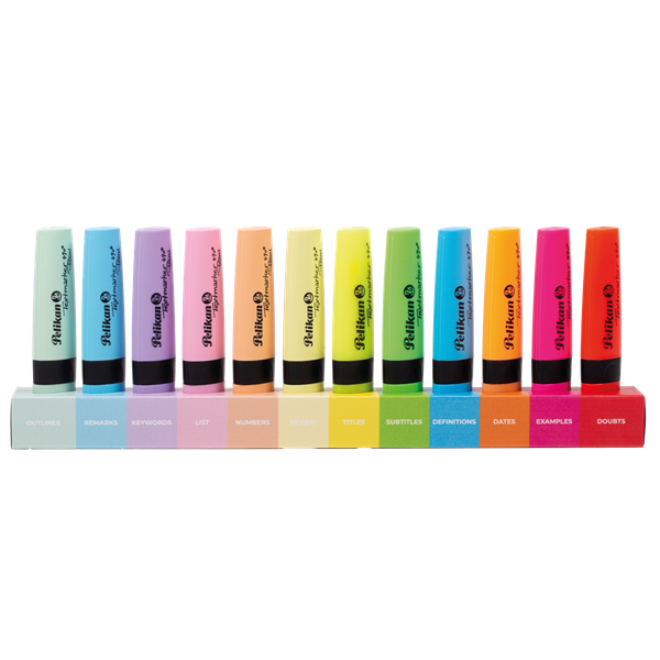 Marcador Pelikan fluor & pastel textmarker 490 emotions. Pack 12 u.