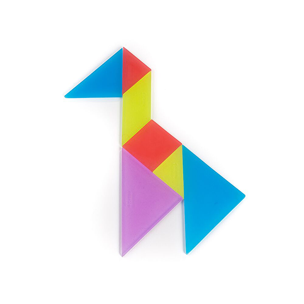 Tangram translúcido. Set de 4