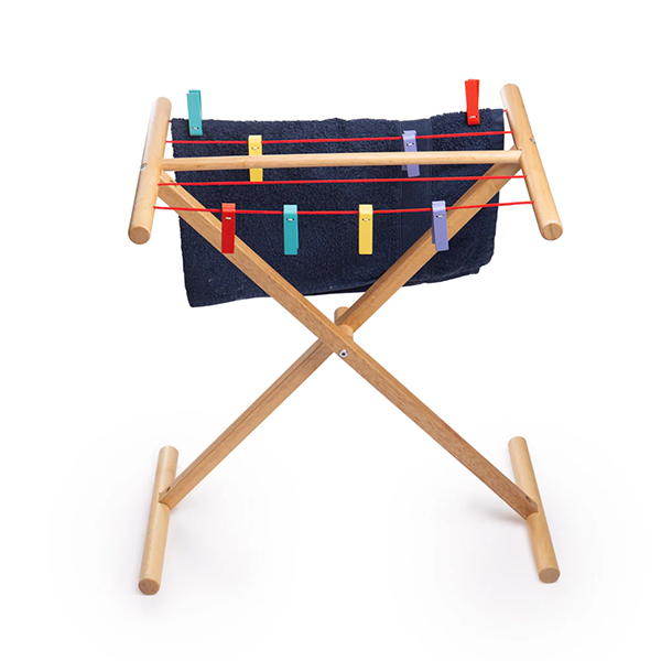 Tendedero madera con 8 pinzas
