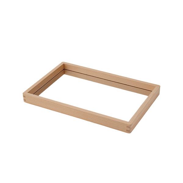 Bandeja espejo madera 36x24x3 cm