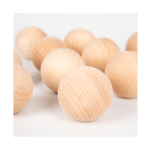 Conjunto 10 canicas madera Ø50 mm