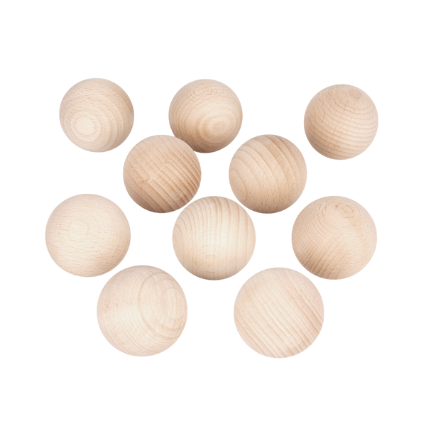 Conjunto 10 canicas madera Ø50 mm
