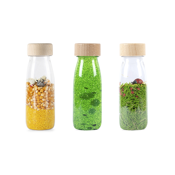 Botella sensoriale granja y naturaleza. Pack 3