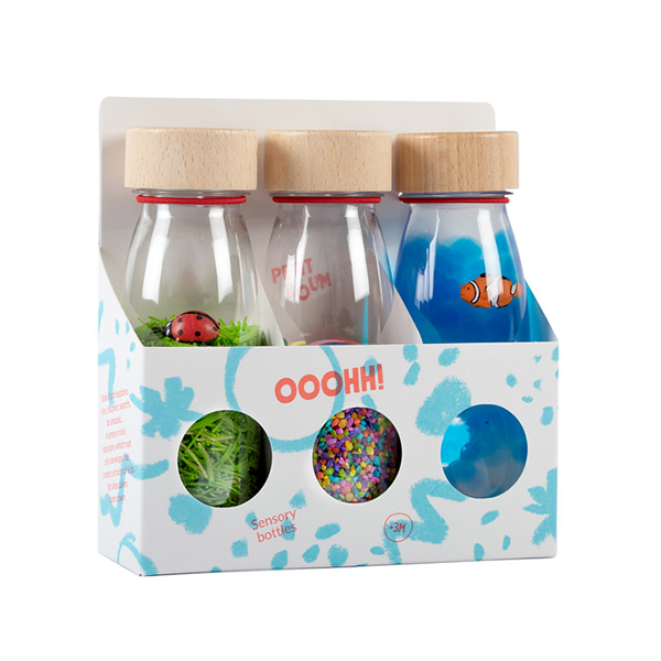 Botella sensorial eco sonidos Pack 3