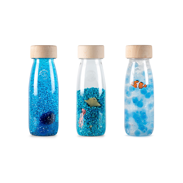 Botella sensorial mix azules Pack 3