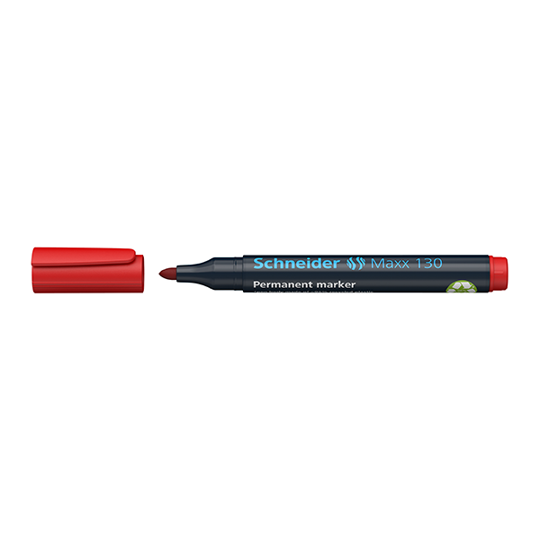 Marcador permanente Schneider Maxx 130 Rojo (10)