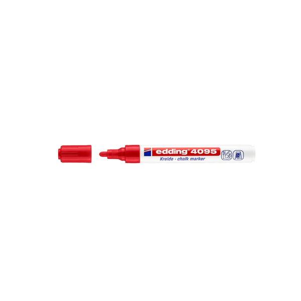 Rotulador cristal Edding 4095 Rojo (10)