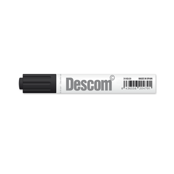 Marcador Descom pizarra blanca Negro (12)