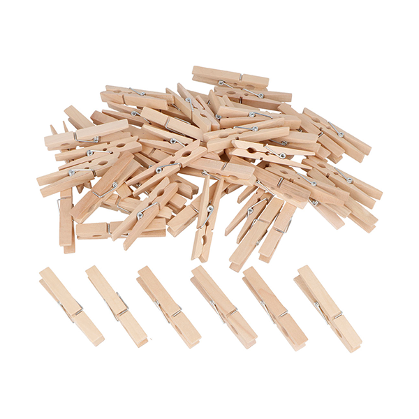 Pinzas grandes mandera natural 60 u.