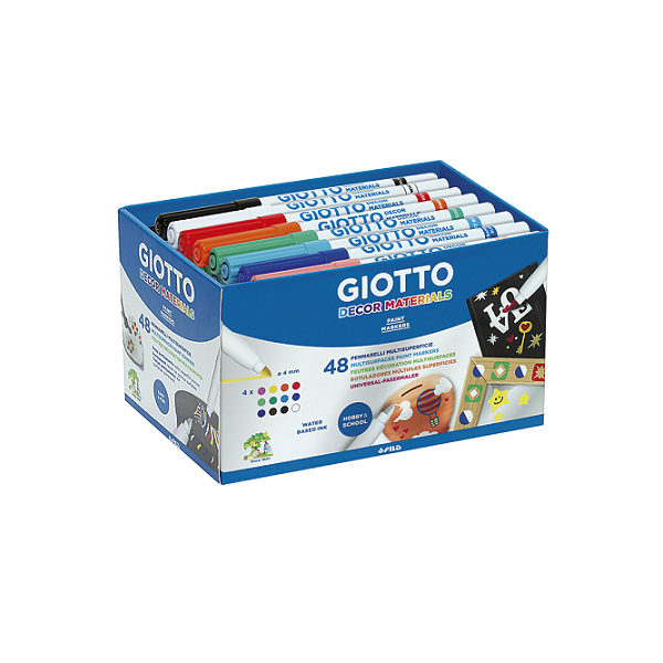 Rotulador Giotto decor materials. Kit 48 u.