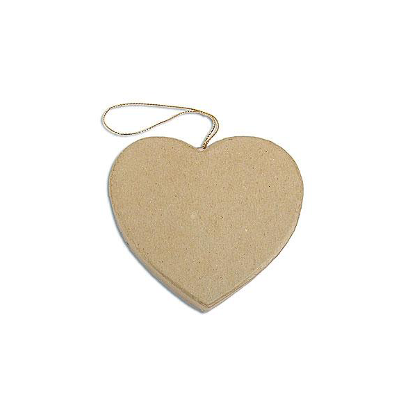 Figura corazón colgante papel maché