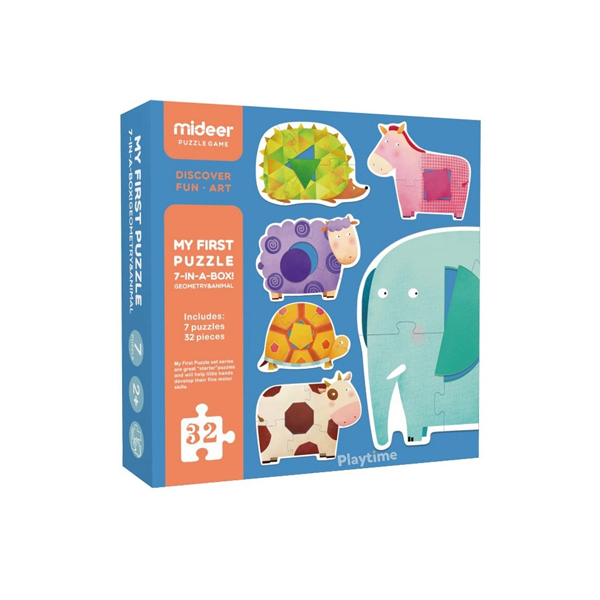 Puzzle geométrico de animales