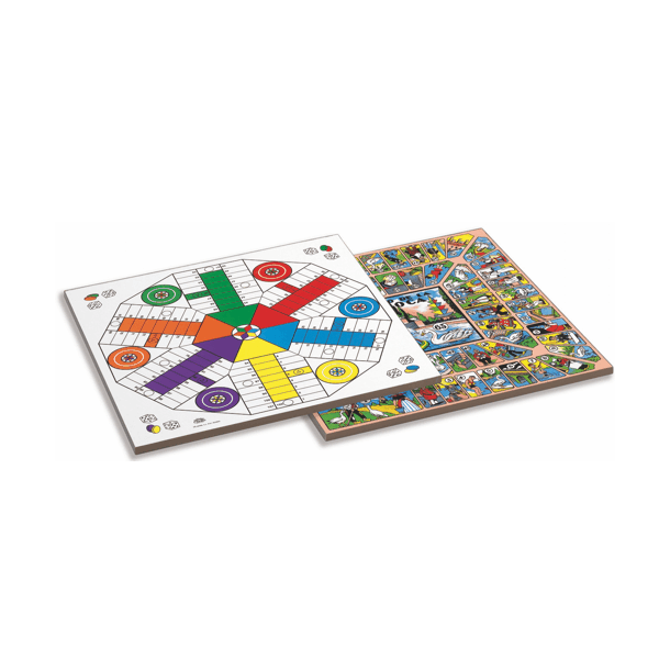 Tablero parchís - oca melam. 40 cm 6 jug.