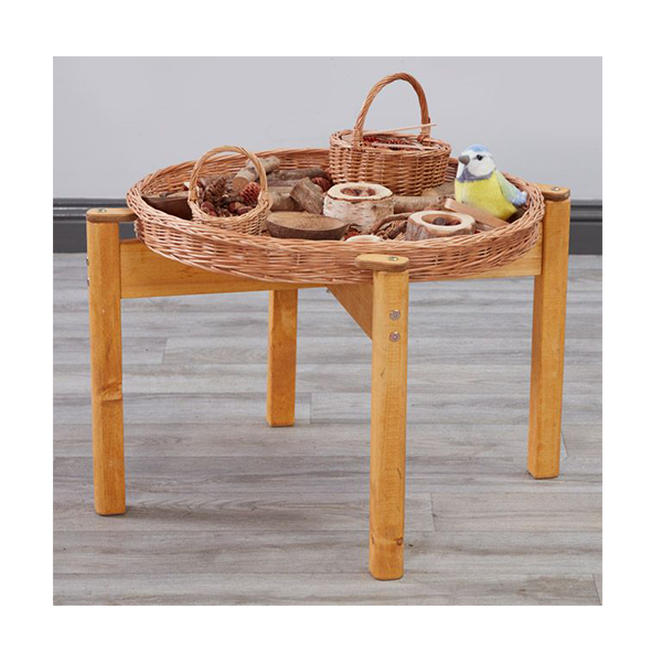 Soporte bandeja de mimbre