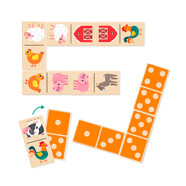 Dominó madera granja