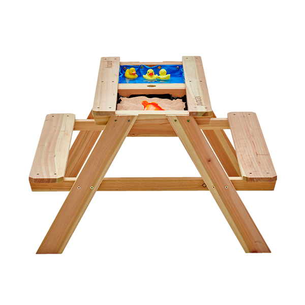 Mesa picnic y Arenero de madera