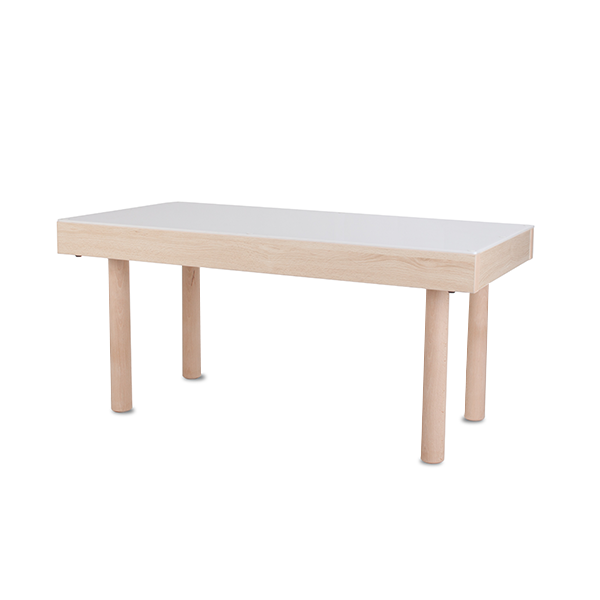 Mesa Luz 100x50 cm. T 1 Abedul. Patas Madera