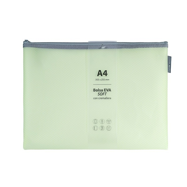 Bolsas cremallera eva-bag a4 verde menta (20)
