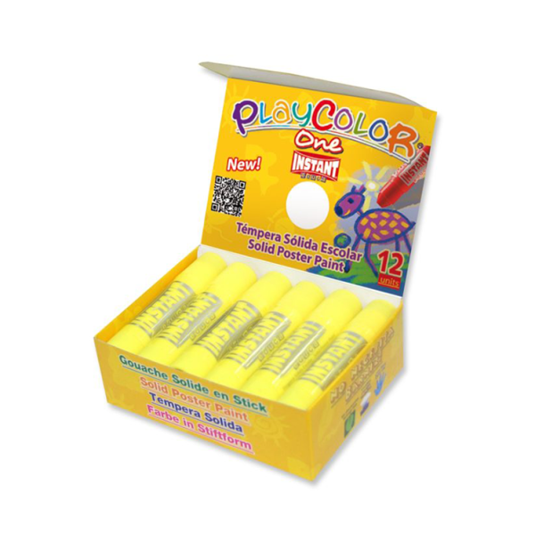 Témpera Playcolor One Amarillo. Caja 12 (1)